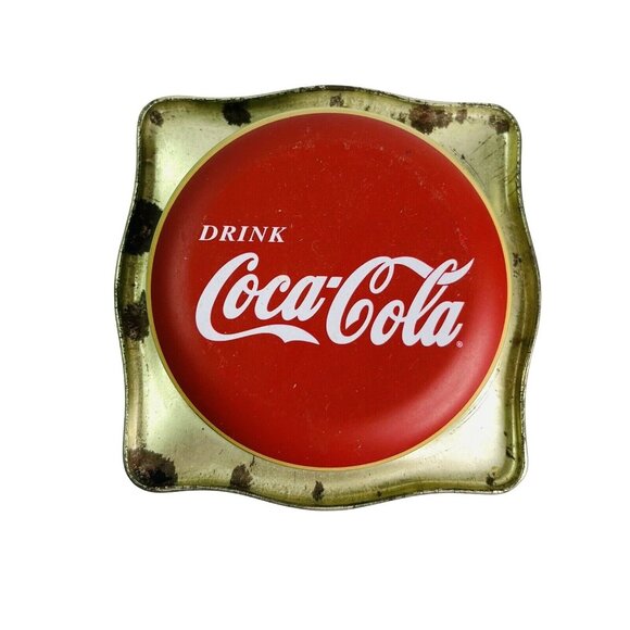 Coke Coca-Cola Tin Container with Lid Vintage1920's Theme Old Fashioned Ladies - Picture 3 of 7